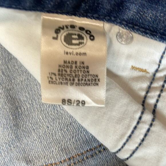 Vintage Levi's Eco Ultra Low Boot Light Wash 522 Denim Jeans Women's Size 8S - Picture 6 of 7
